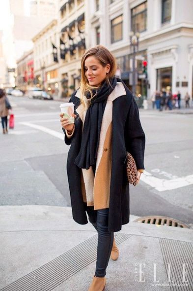 Brown, Road, Street, Infrastructure, Outerwear, Coat, Style, Street fashion, Winter, Fashion accessory, 