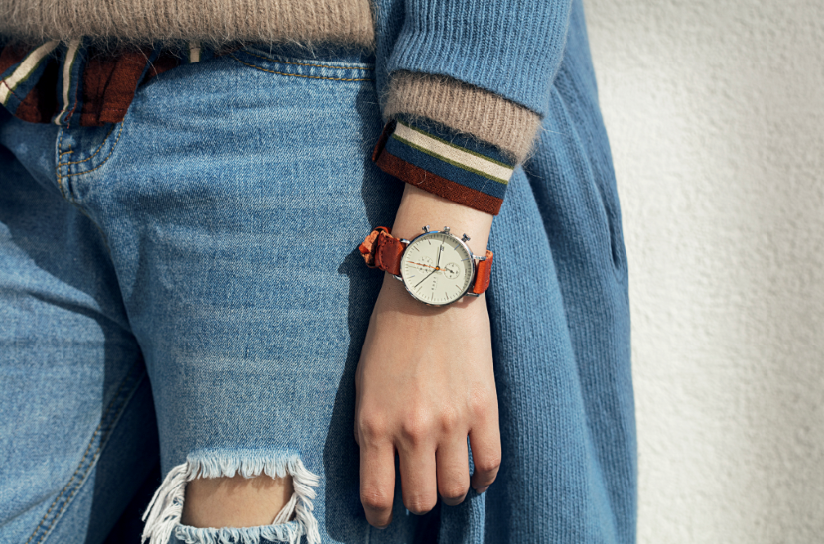 Clothing, Blue, Denim, Trousers, Wrist, Jeans, Textile, Joint, Analog watch, Watch, 