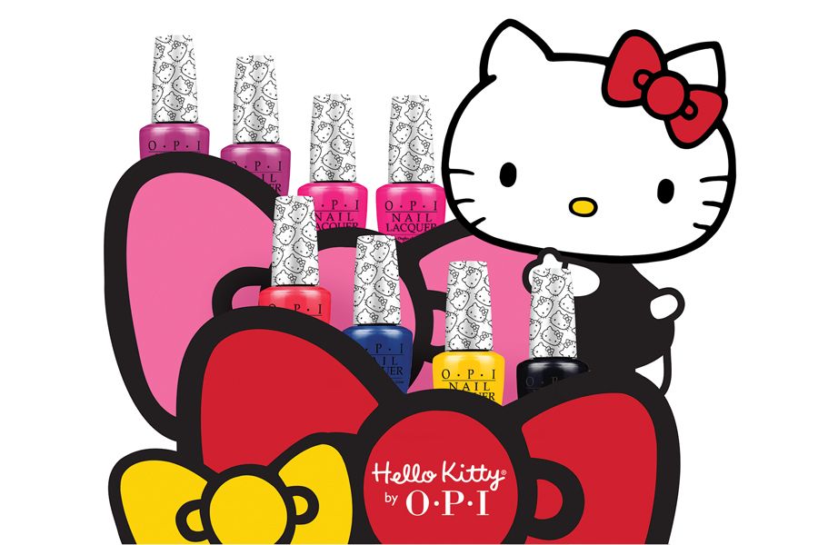 擦 5個蘋果高 在指尖 Opi與hello Kitty推出聯名指彩