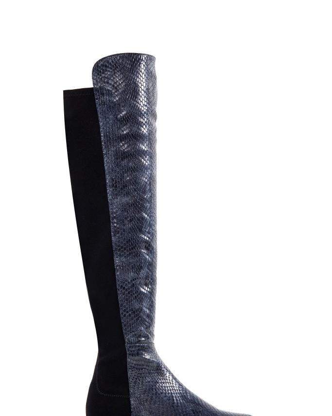 Boot, Black, Costume accessory, Grey, Knee-high boot, Sock, Silver, Synthetic rubber, 