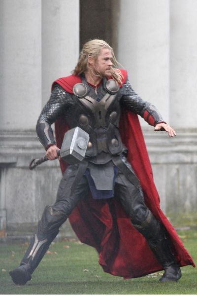 Costume, Fictional character, Boot, Thor, Costume design, Cloak, Cape, Acting, Superhero, Leather, 