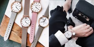 Watch, Analog watch, Watch accessory, Wrist, Fashion accessory, Arm, Fashion, Strap, Material property, Hand, 