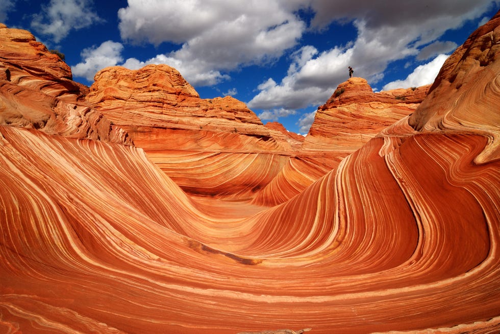 Natural environment, Mountainous landforms, Landscape, Orange, Aeolian landform, Mountain, Geology, Formation, Desert, Cumulus, 