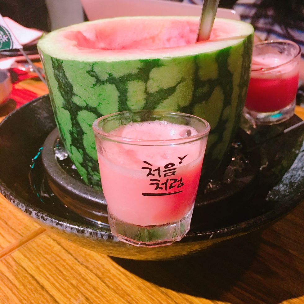 Green, Pink, Drink, Ingredient, Juice, Citrullus, Produce, Melon, Vegetable juice, Cucumber, gourd, and melon family, 