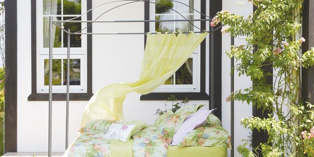 Green, Product, Furniture, Yellow, Bedding, Room, Textile, Pink, Curtain, Interior design, 