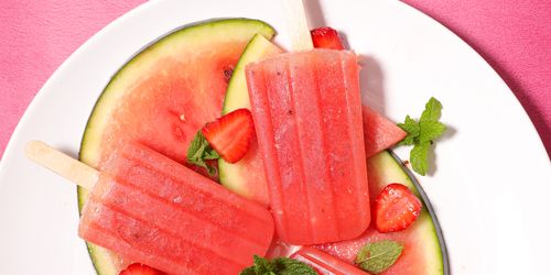 Food, Watermelon, Fruit salad, Ingredient, Fruit, Dish, Melon, Cuisine, Plant, Frozen dessert, 