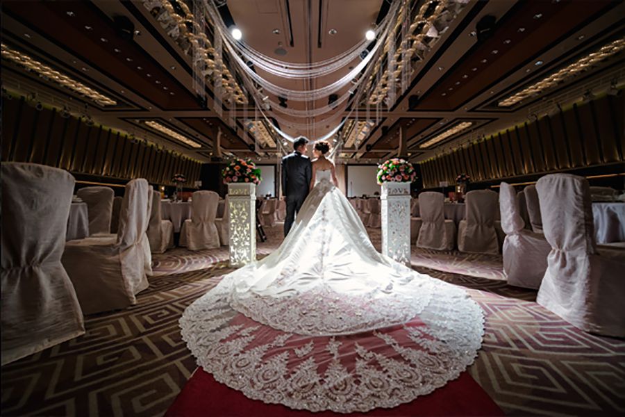 Lighting, Textile, Dress, Photograph, Interior design, Bridal clothing, Ceiling, Floor, Gown, Linens, 