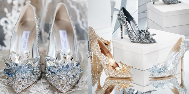 White, Bridal accessory, Natural material, Fashion, High heels, Bridal shoe, Lavender, Sandal, Silver, Glitter, 