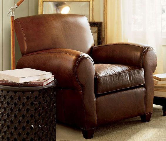 pier one leather recliner