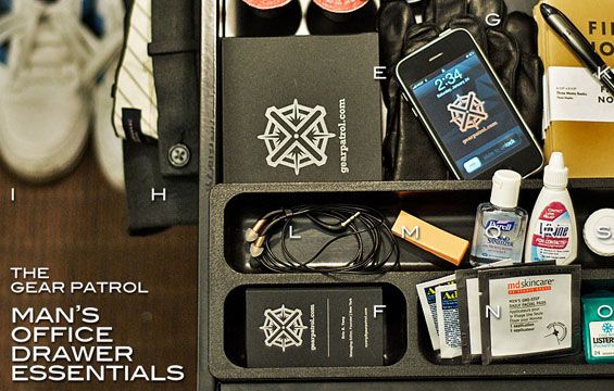 A Man's Office Drawer Essentials