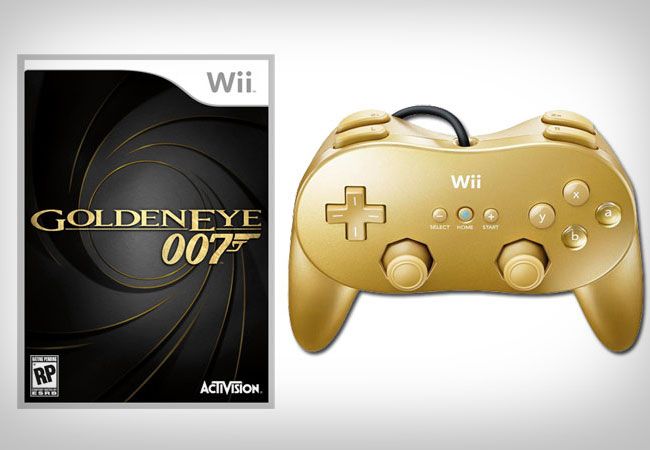  James Bond 007: GoldenEye 007 Classic Edition Hardware Bundle  with Gold Wii Classic Controller Pro : Movies & TV