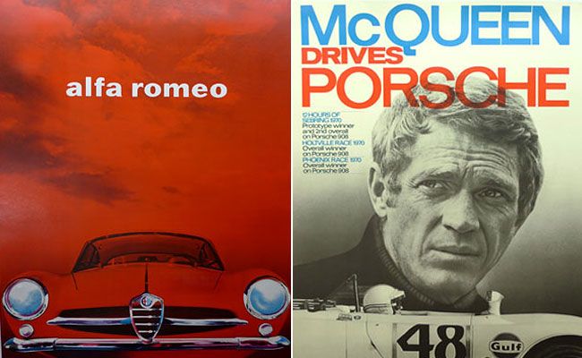 Hectare Namens bodem Authentic Vintage Auto Posters