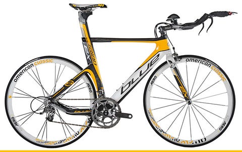 blue triathlon bikes