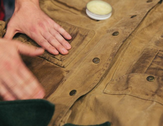 how to clean waxed canvas jacket