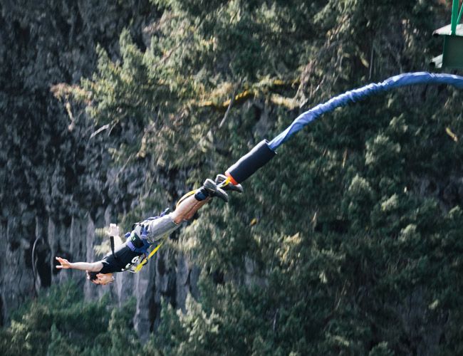 bungee jumping without cord