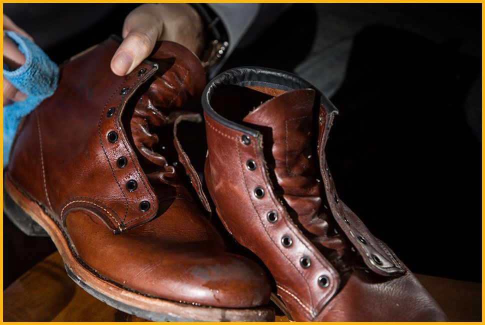 full grain leather boot care