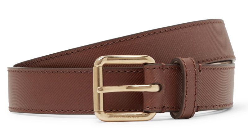 mens brown burberry belt