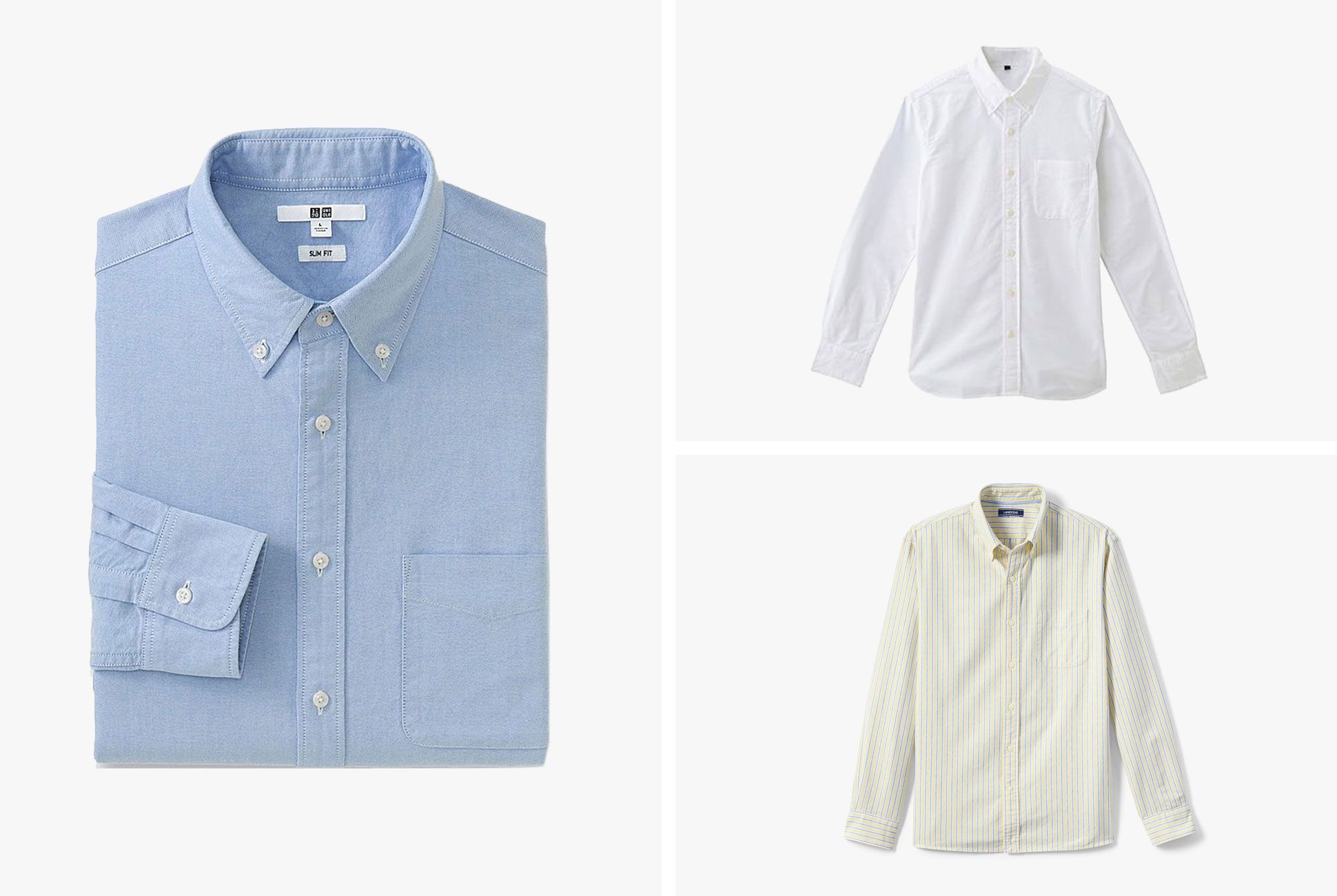 CCN Men039s XL Uniqlo Slim Fit Oxford 64 Blue Button Down Long Sleeve  Dress Shirt  eBay