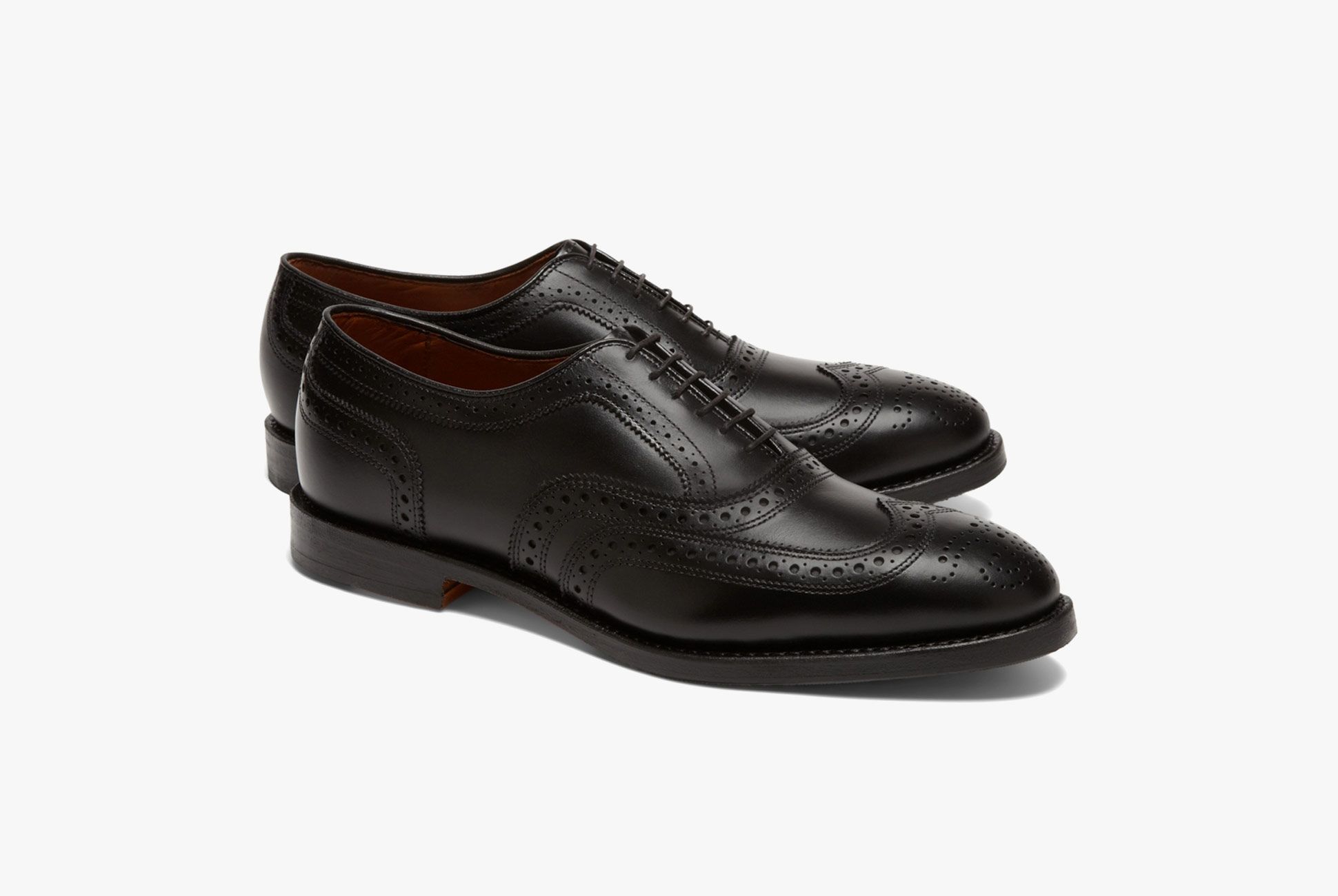 brooks black leather shoes