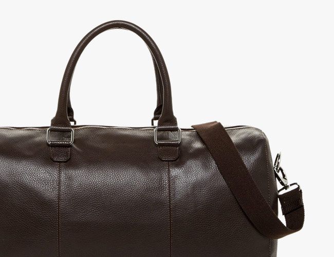 cole haan leather duffel