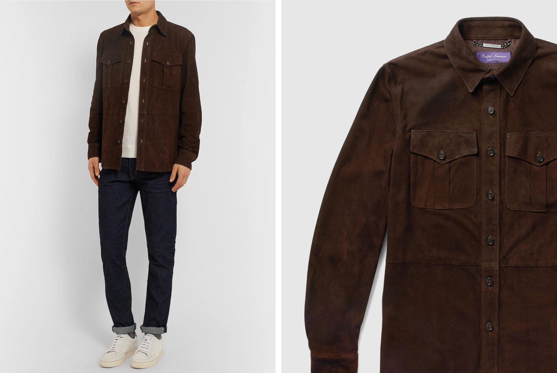 Your Favorite Shirt Jackets Get the Leather and Suede Treatment