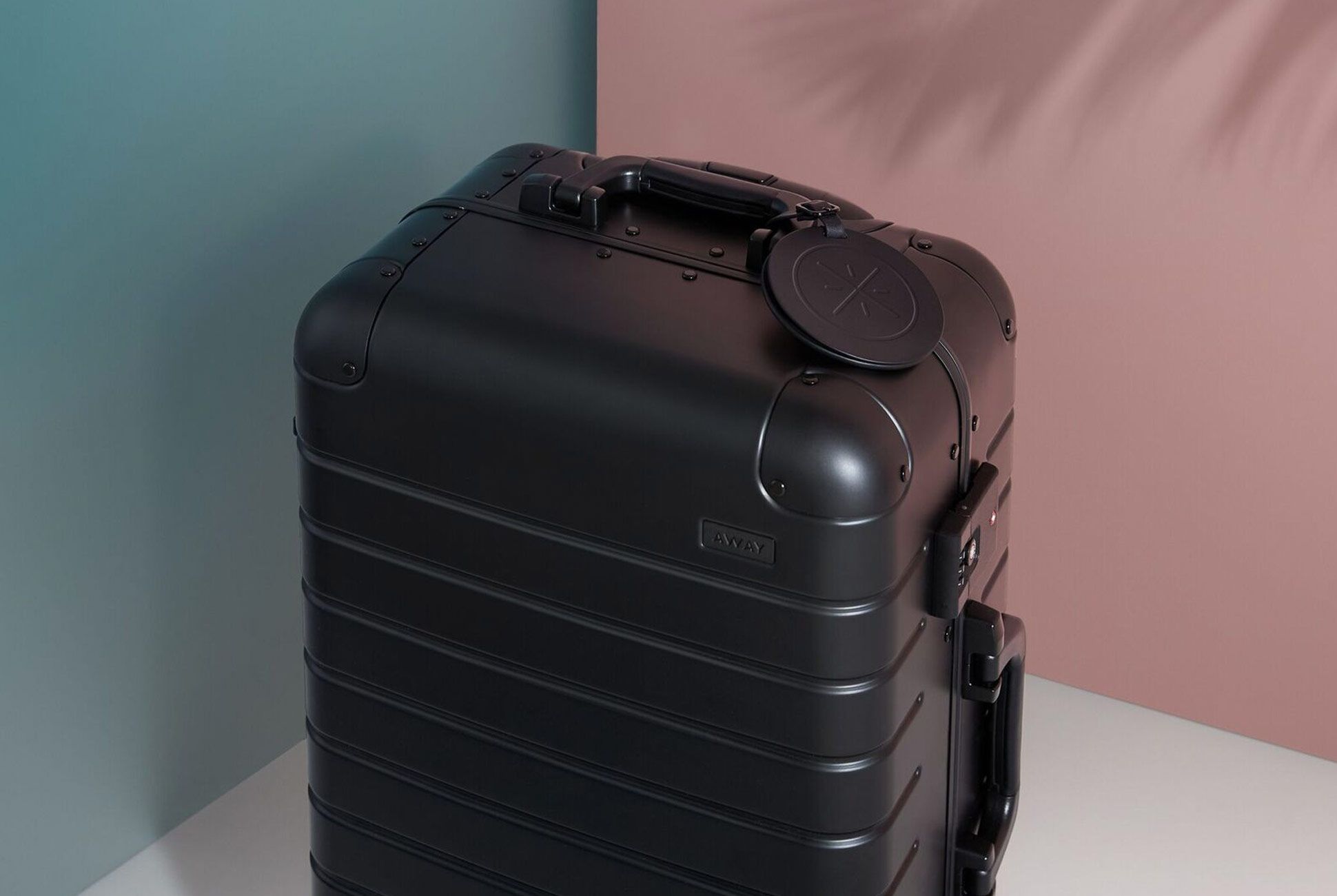 black aluminum luggage