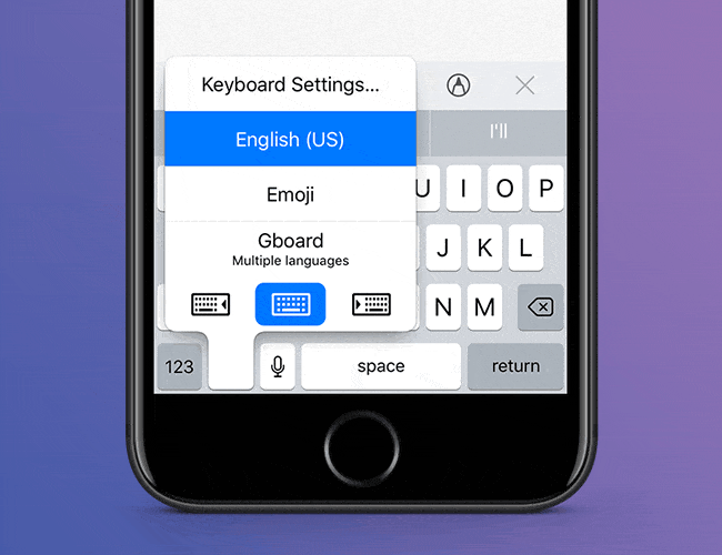 one handed keyboard iphone x