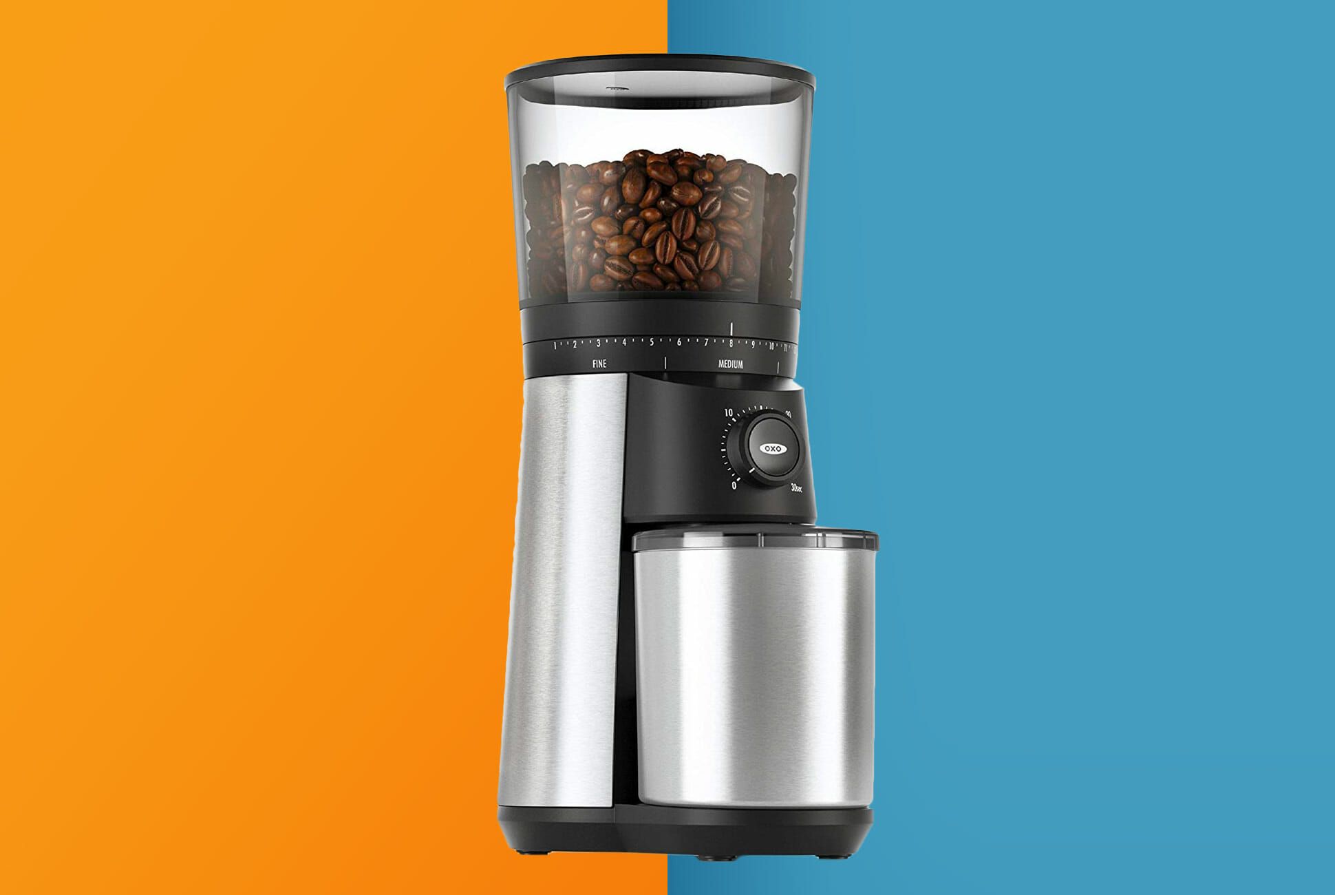 OXO Brew Time Based Conical Burr Coffee Grinder Stainless Steel