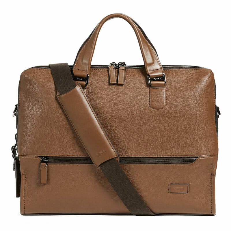 tumi leather briefcase sale