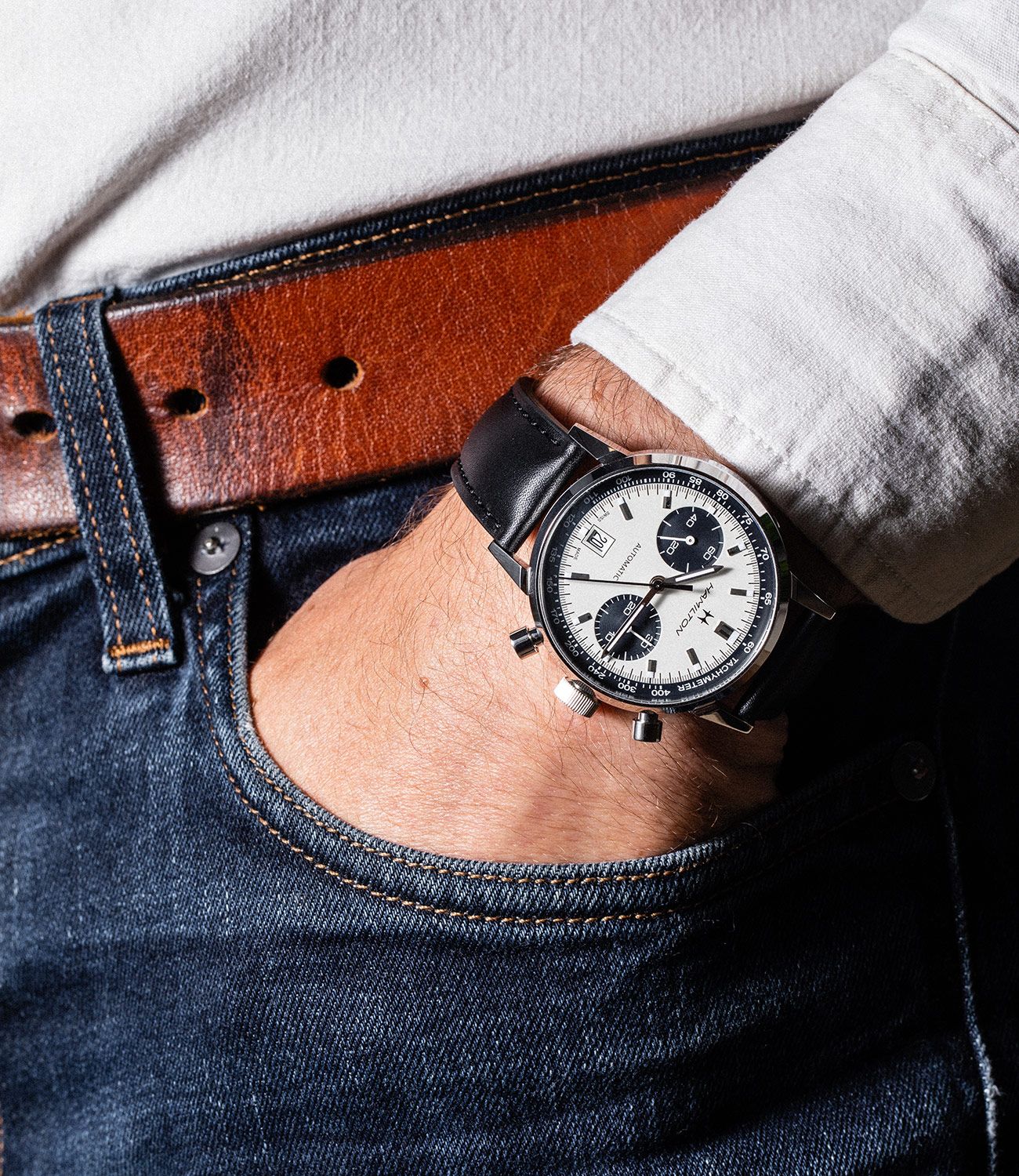 hamilton chronograph panda