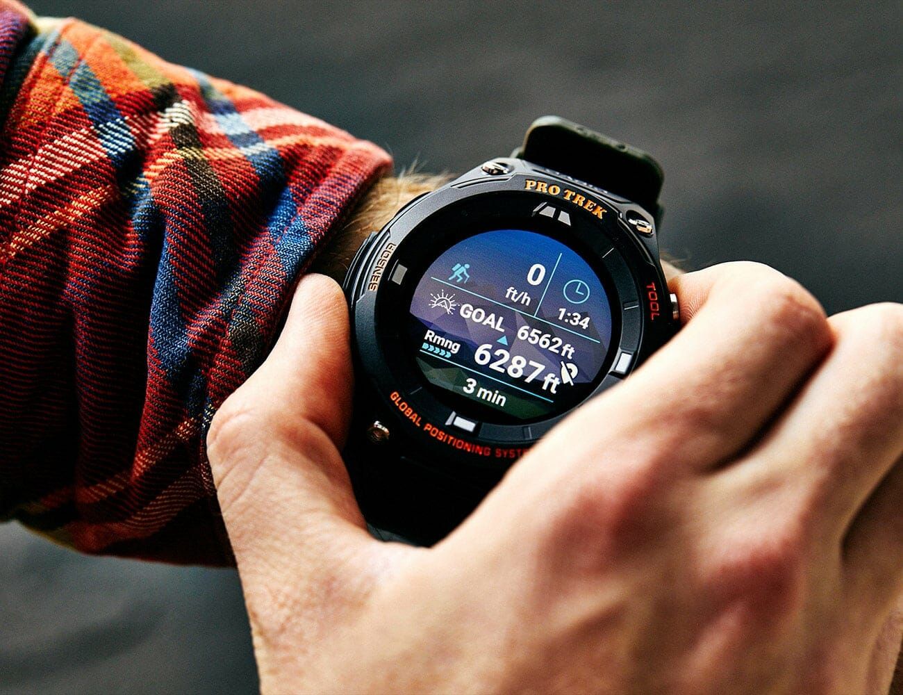 casio pro trek touchscreen outdoor smart watch