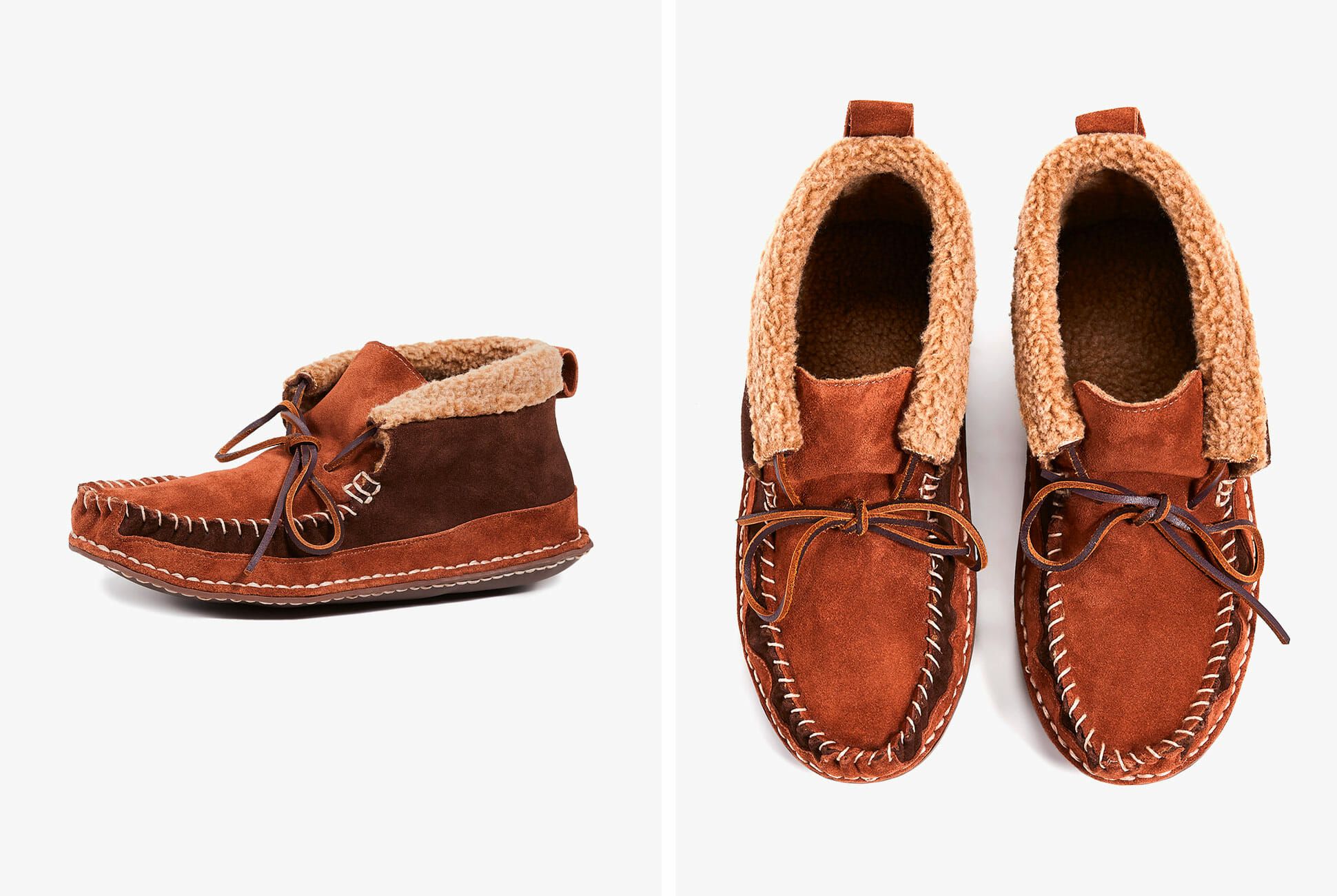 j crew suede shearling slippers