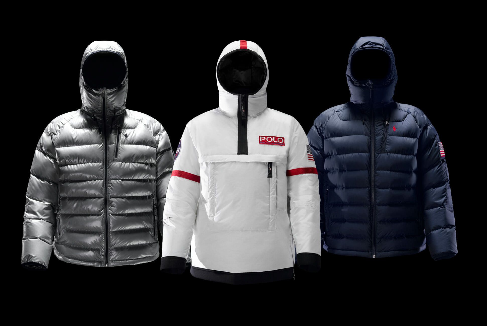 glacier heated down jacket polo