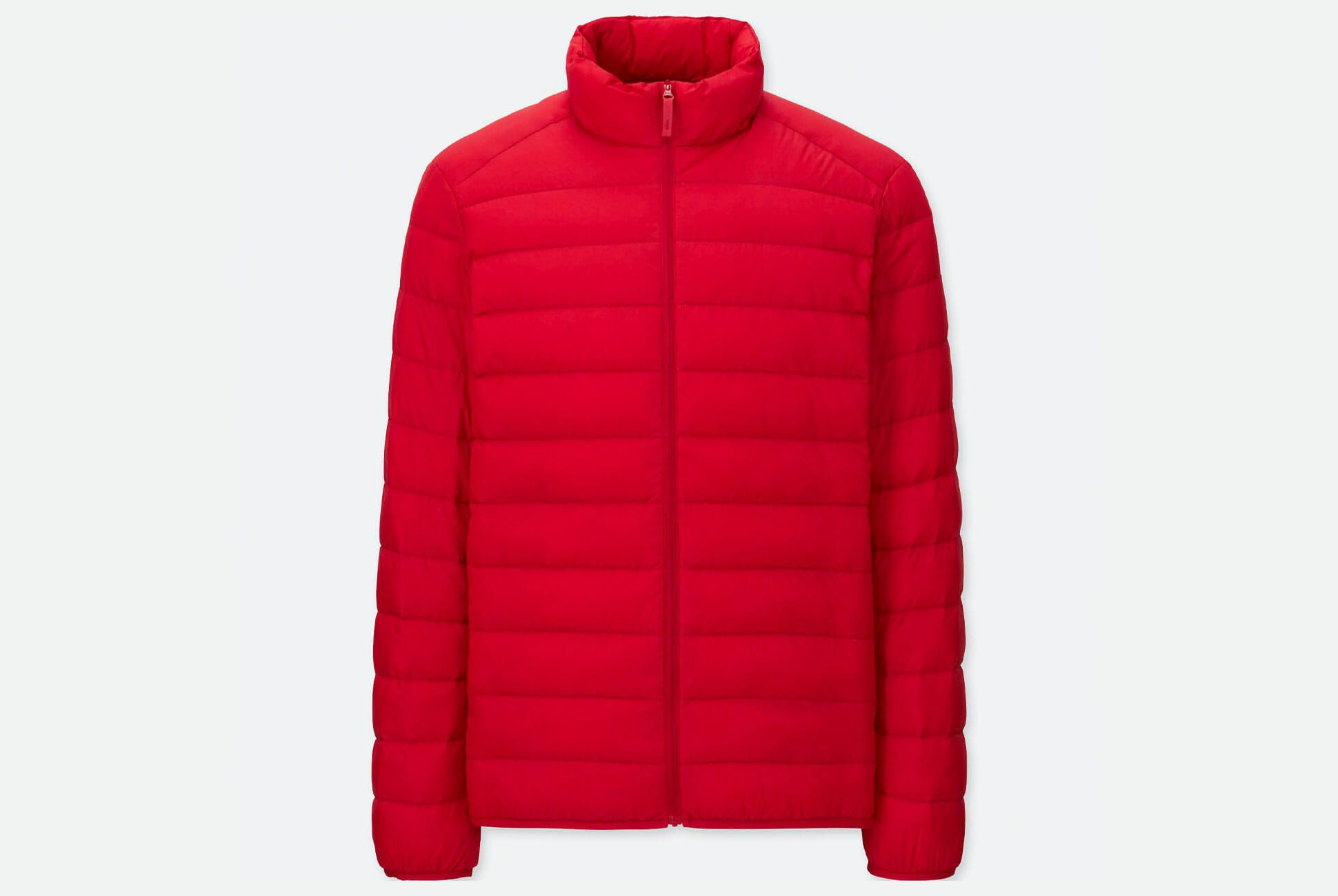 uniqlo red down jacket
