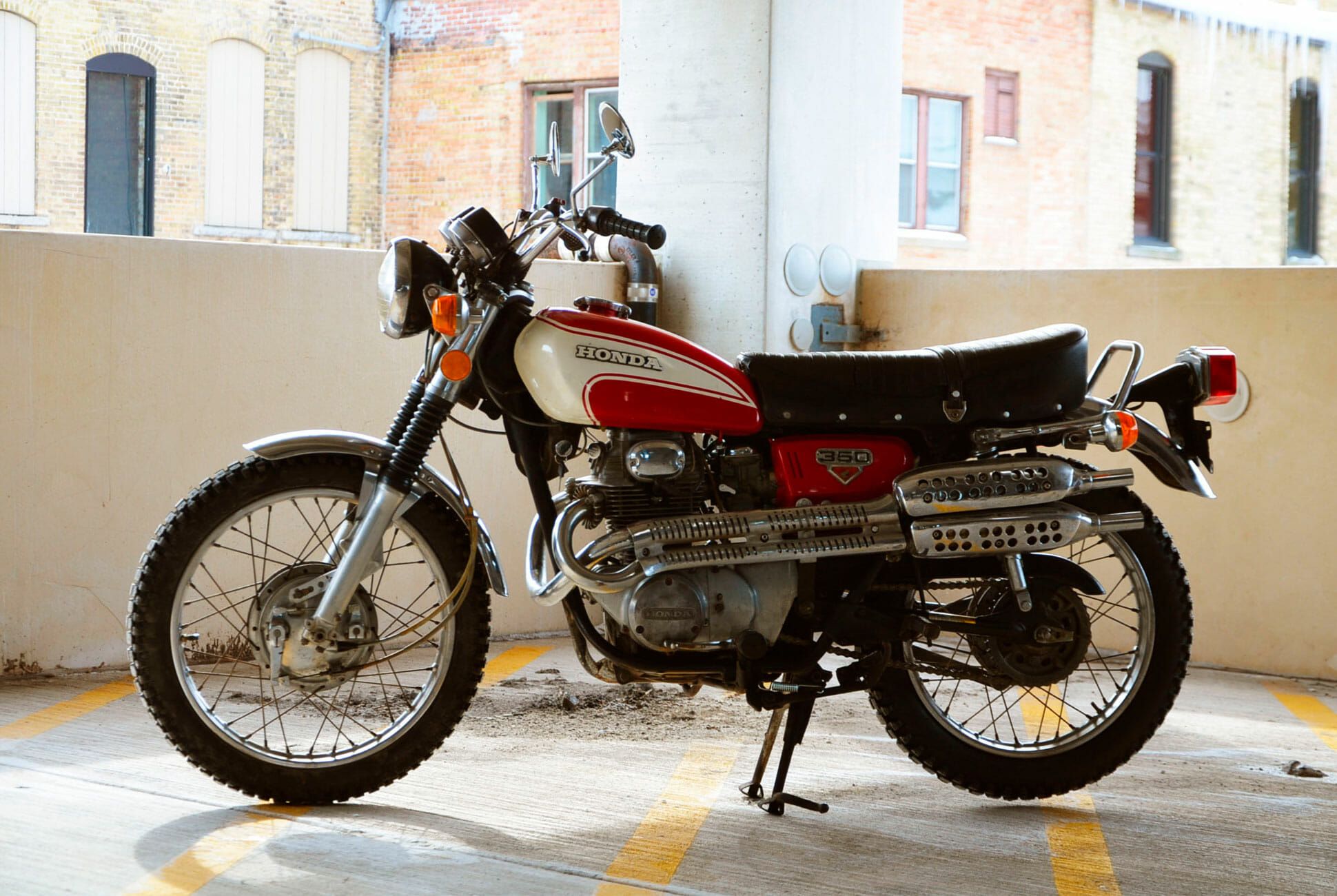 vintage scrambler motorcycle