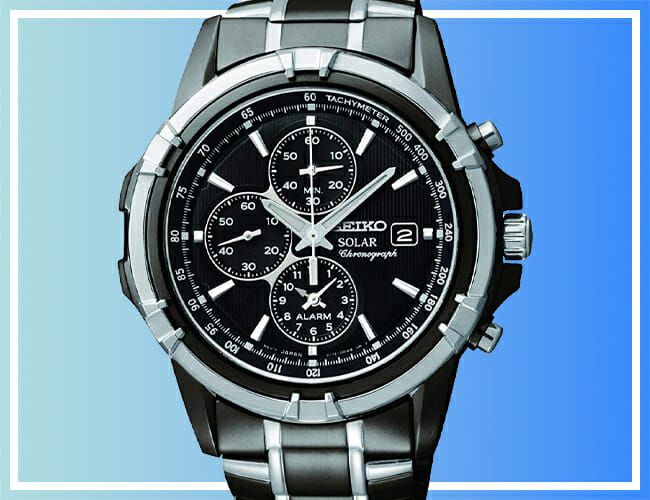 This Blacked-Out Seiko Chronograph Watch Is Over Half-Off Right Now
