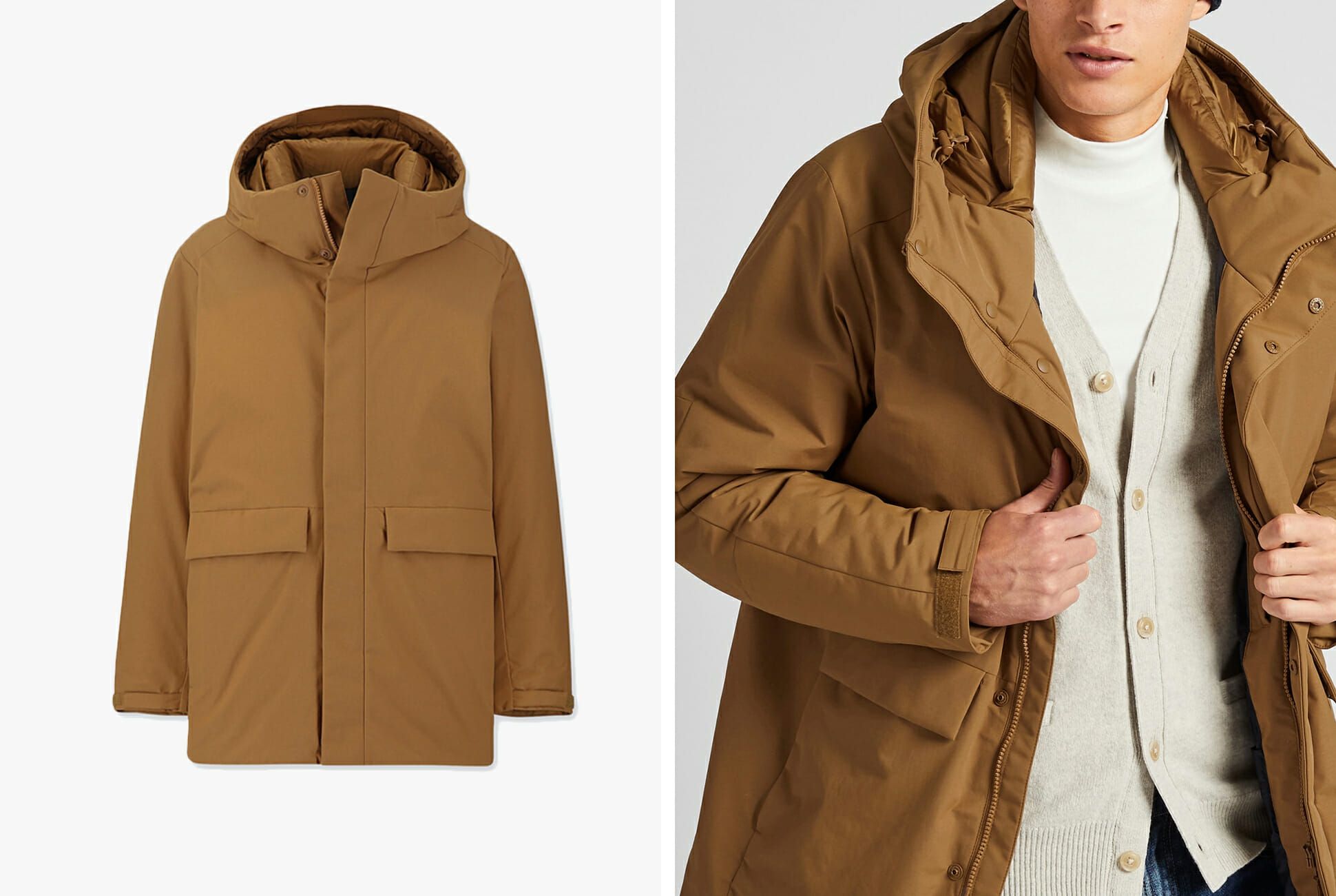 hybrid down parka