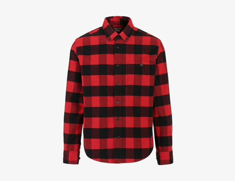 flannel effect overshirt with pockets