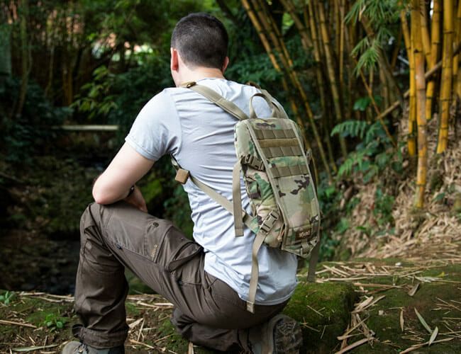 MOLLE SYSTEM COMBAT WATER PACK HYDRATION BLADDER AIRSOFT HIKING TREKKING COYOTE 
