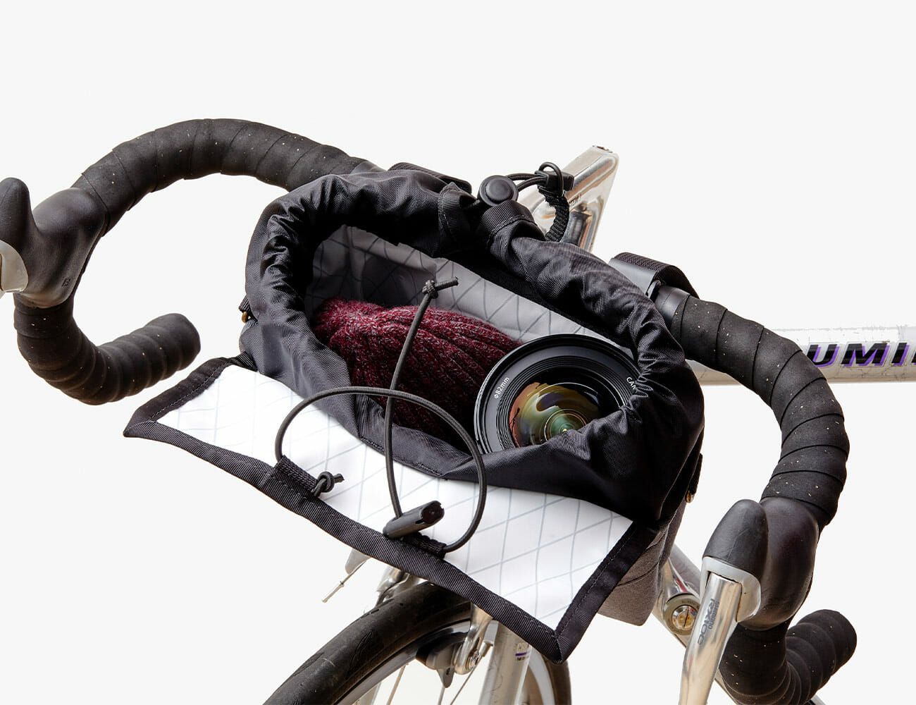 outer shell drawcord handlebar bag