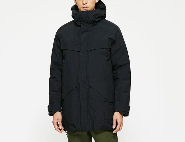 goldwin hooded spur down coat