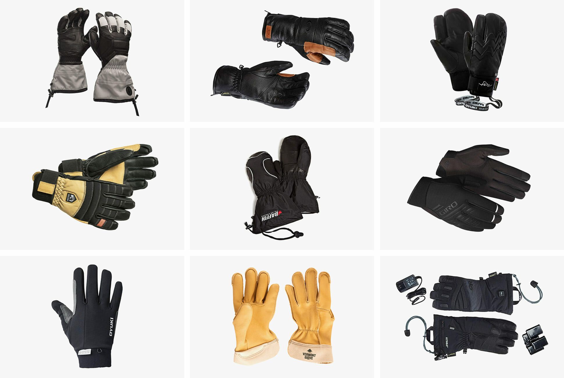 leather spring ski gloves