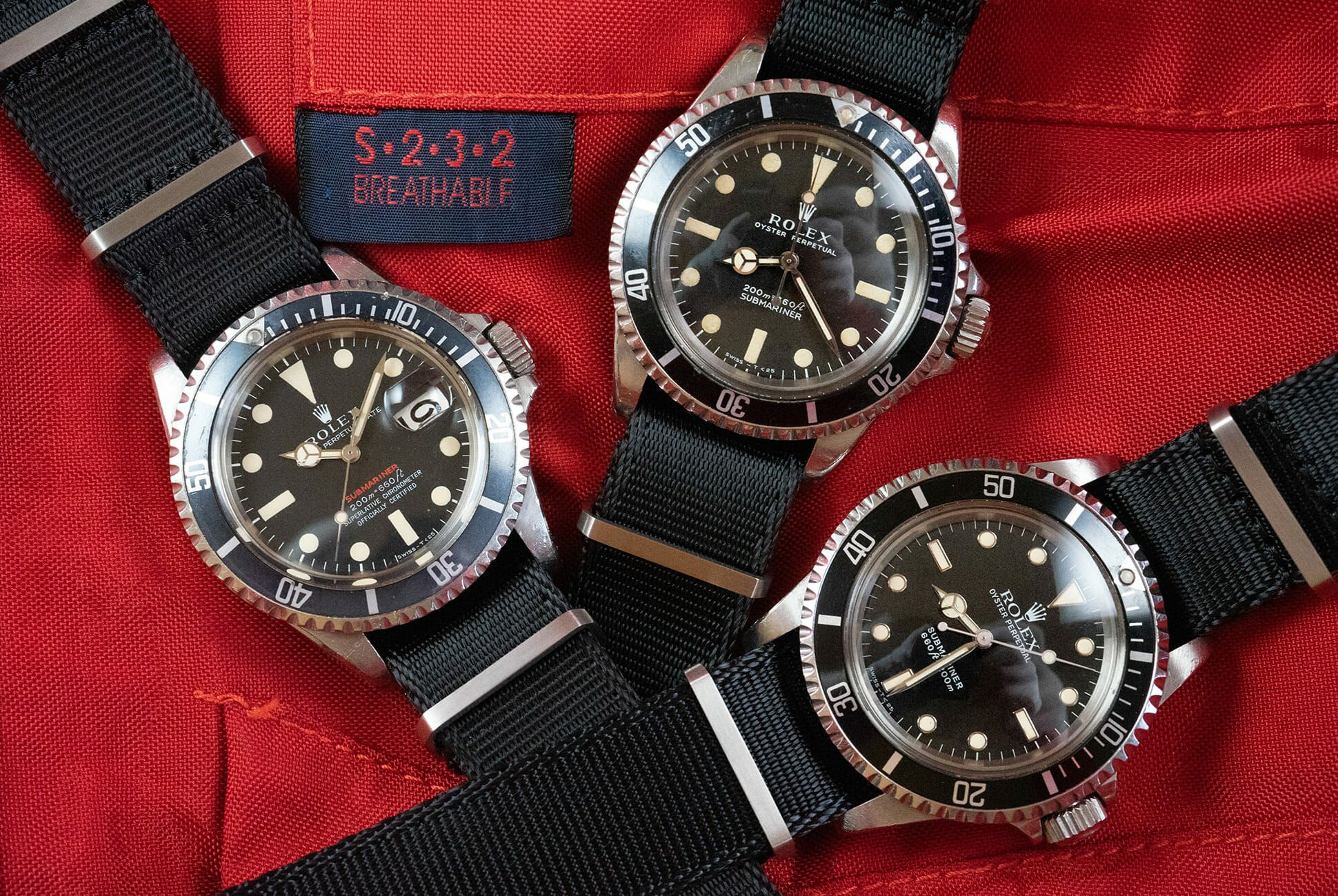 Scuba Diving with Three Vintage Rolex 
