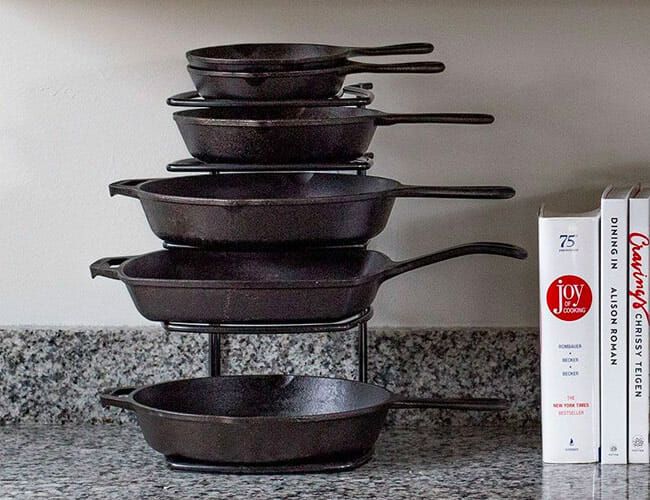 how or where do you store your cast iron? rack ideas (cooking