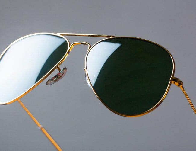 Vintage Teardrop Aviator Sunglasses with Soft Green Color Lenses Corbain 