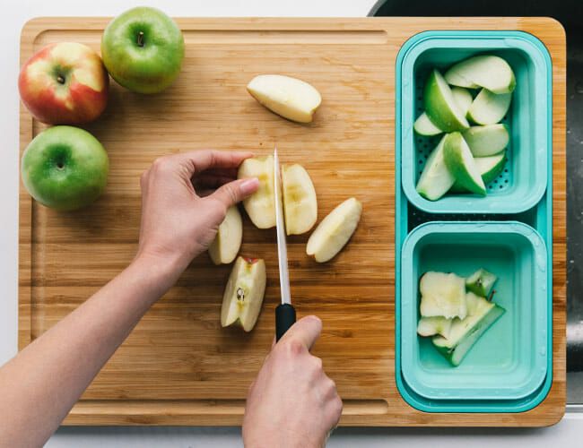 The Clever Cutting Board Set Up You Need For Easier Meal Prep