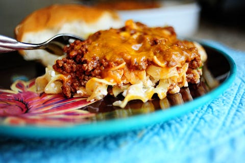 Beefy Sour Cream Noodle Bake Recipe