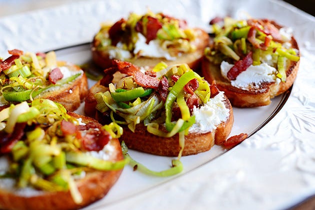 leek bruschetta