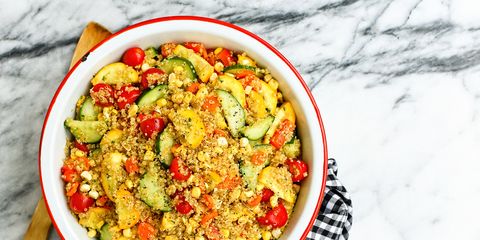End of Summer Quinoa Salad with Sweet Curry Vinaigrette