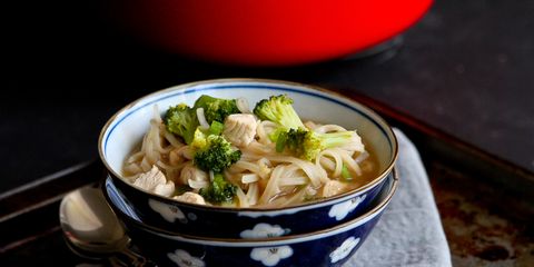 Chicken Vegetable Rice Noodle Soup